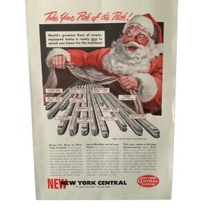 Vintage 1949 New York Central Pick of The Pack Ad Advertisement